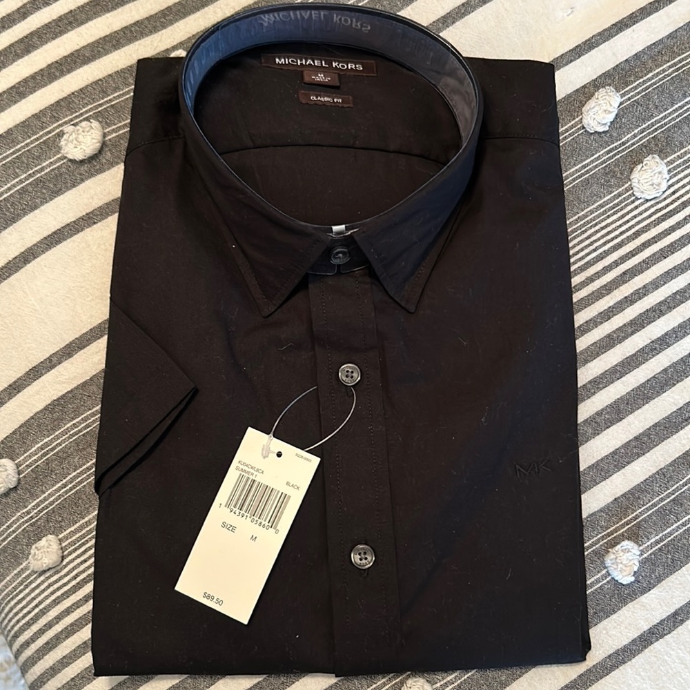 BNWT Michael Kors Men’s SS Button Down Shirt